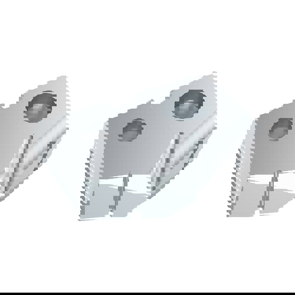 Spade Drill Insert: 13.00 mm Dia, Seat Size 0, Carbide, 132 deg Point